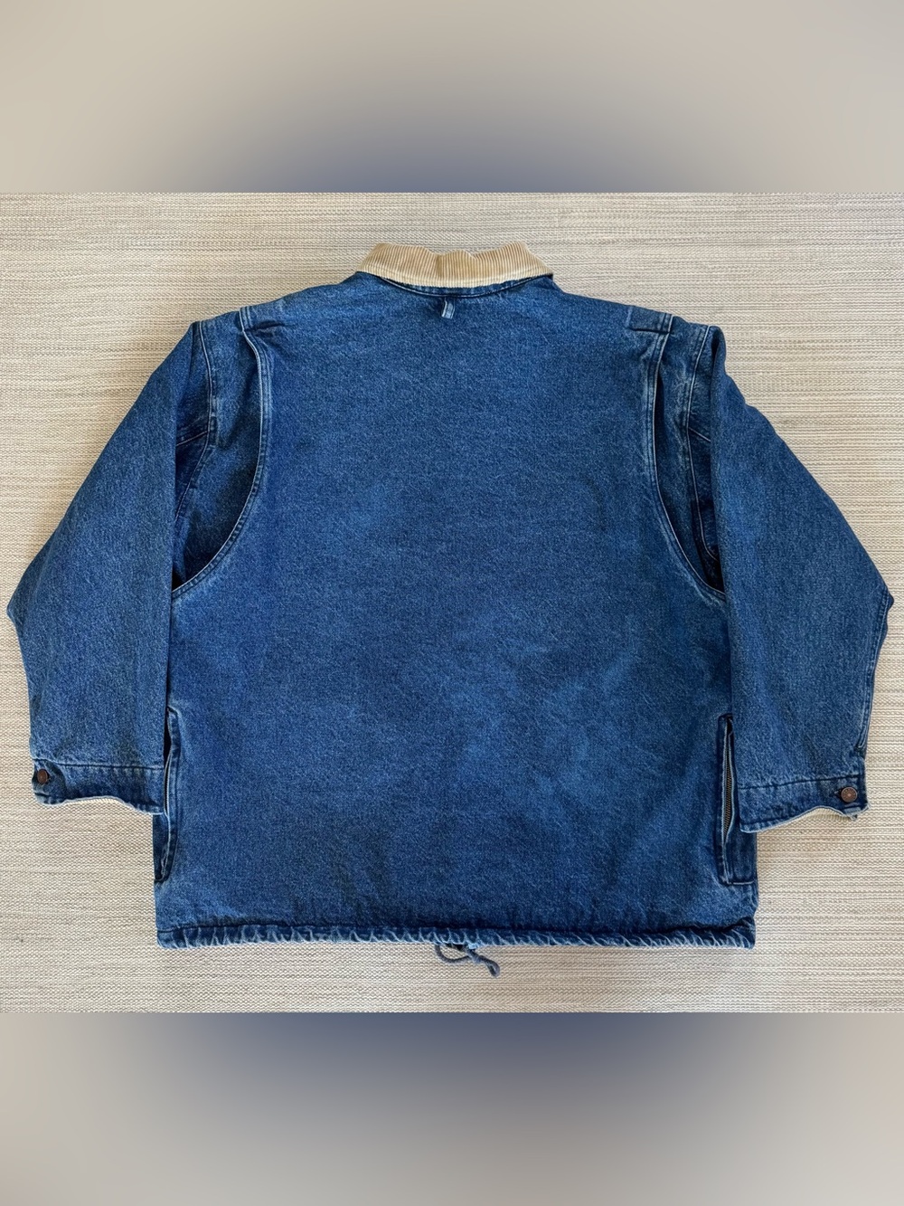 Vintage 90s Calvin Klein denim corduroy western barn chore jacket coat men’s L - Picture 2 of 5